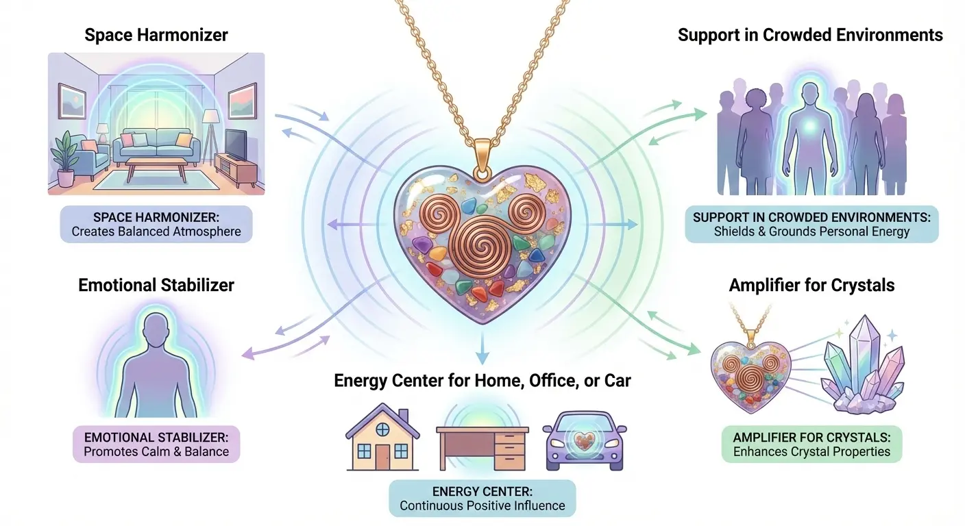 Orgonite dans un intérieur moderne